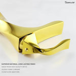 Load image into Gallery viewer, Twisted Gold Basin Tap Single Lever Mixer Deck mount Tall Body Wash Basin Tap