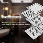 Load image into Gallery viewer, Topaz Square 304-Grade Floor Drain with Collar, Hole & Cockroach Trap (5 x 5 Inches) - by Specule