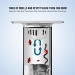 Load image into Gallery viewer, Topaz Square 304-Grade Floor Drain with Collar, Hole & Cockroach Trap (5 x 5 Inches) - by Specule