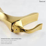 Load image into Gallery viewer, Twisted RoseGold Basin Tap Single Lever Mixer Deck mount Tall Body Wash Basin Tap