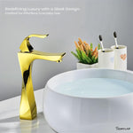 Load image into Gallery viewer, Twisted Gold Basin Tap Single Lever Mixer Deck mount Tall Body Wash Basin Tap