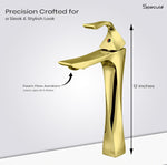 Load image into Gallery viewer, Twisted Gold Basin Tap Single Lever Mixer Deck mount Tall Body Wash Basin Tap