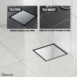 Load image into Gallery viewer, Tile Insert Shower Drain Channel (5 x 5 Inches) with Cockroach Trap (304 Grade) - By Specule