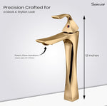 Load image into Gallery viewer, Twisted RoseGold Basin Tap Single Lever Mixer Deck mount Tall Body Wash Basin Tap