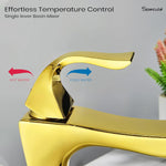 Load image into Gallery viewer, Twisted Gold Basin Tap Single Lever Mixer Deck mount Tall Body Wash Basin Tap