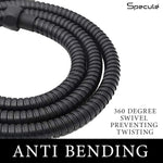 Load image into Gallery viewer, Stainless Steel Black Flexible Shower Hose Pipe (1 Meter) - by Specule