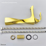 Load image into Gallery viewer, Twisted Gold Basin Tap Single Lever Mixer Deck mount Tall Body Wash Basin Tap