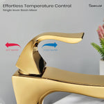 Load image into Gallery viewer, Twisted RoseGold Basin Tap Single Lever Mixer Deck mount Tall Body Wash Basin Tap