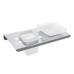 Load image into Gallery viewer, Stellar Stainless Steel Soap Dish With Tumbler Holder (Chrome) – by Specule