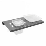 Load image into Gallery viewer, Stellar Stainless Steel Soap Dish With Tumbler Holder (Black) – by Specule