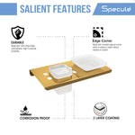 Load image into Gallery viewer, Stellar Stainless Steel Soap Dish With Tumbler Holder (Gold) – by Specule