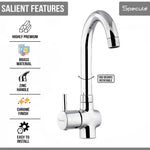 Load image into Gallery viewer, Flora 3/4 Inches Cartridge Swan Neck with Round Swivel Spout Brass (12 inches)- by Specule