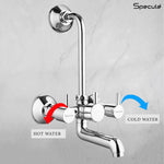 Load image into Gallery viewer, Flora 3/4 Inches Wall Mixer Brass Faucet with L Bend – by Specule Specule