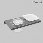 Load image into Gallery viewer, Stellar Stainless Steel Soap Dish With Tumbler Holder (Black) – by Specule