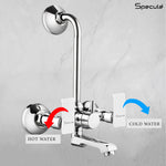 Load image into Gallery viewer, Lyric Wall Mixer Brass Faucet with L Bend – by Specule Specule