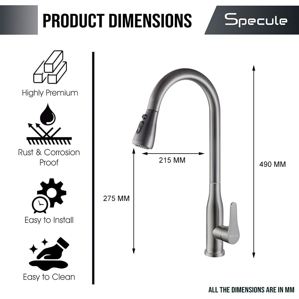 Nexa Dual Flow Pull-out Kitchen Table Mount Mixer Faucet - by Specule