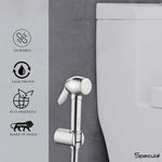 Load image into Gallery viewer, Dolphin Chrome Health Faucet with Dual Flow and 1 Meter 304-Grade SS Hose & Hook specules