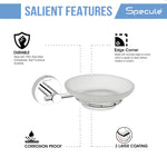 Load image into Gallery viewer, Aqua Stainless Steel and frosted Glass Soap Dish - by Specule specules