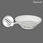 Load image into Gallery viewer, Aqua Stainless Steel and frosted Glass Soap Dish - by Specule specules