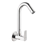 Load image into Gallery viewer, Cube Sink Cock with 12-inch Round Swivel Spout in Brass by Specule – Durable and Stylish Kitchen Faucet.
