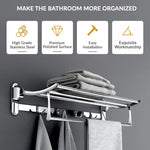 Load image into Gallery viewer, Round Foldable Stainless Steel Towel Rack (18 Inches) - by Specule specules