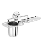 Load image into Gallery viewer, Royal Stainless Steel Soap Dish With Tumbler Holder (Chrome) – by Specule