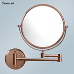 Load image into Gallery viewer, Round Brass Shaving Mirror (RoseGold) – by Specule