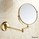 Load image into Gallery viewer, Round Brass Shaving Mirror (Gold) – by Specule
