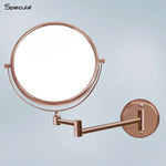 Load image into Gallery viewer, Round Brass Shaving Mirror (RoseGold) – by Specule