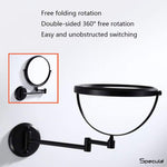 Load image into Gallery viewer, Round Brass Shaving Mirror (Black) – by Specule