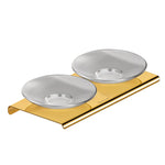Load image into Gallery viewer, Stellar Stainless Steel and Frosted Glass Double Soap Dish (Gold)