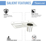 Load image into Gallery viewer, Square Stainless Steel Soap Dish With Tumbler Holder (Chrome) – by Specule