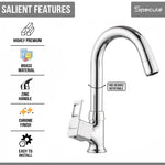 Load image into Gallery viewer, Cubo Swan Neck with Round Swivel Spout Brass (12 inches)- by Specule