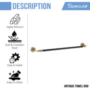 Antique Stainless-Steel Towel Rod (24 inches) - by Specule