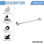 Rodex Stainless-Steel Towel Rod (24 inches) - by Specule
