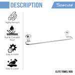 Load image into Gallery viewer, Moon Stainless-Steel Towel Rod (24 inches) - by Specule