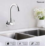 Load image into Gallery viewer, Cubo Sink cock Round Swivel Spout Brass (12 inches)- by Specule