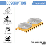 Load image into Gallery viewer, Stellar Stainless Steel and Frosted Glass Double Soap Dish (Gold)