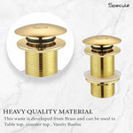 Load image into Gallery viewer, Gold Pop-up Waste Coupling (3 Inches) - by Specule