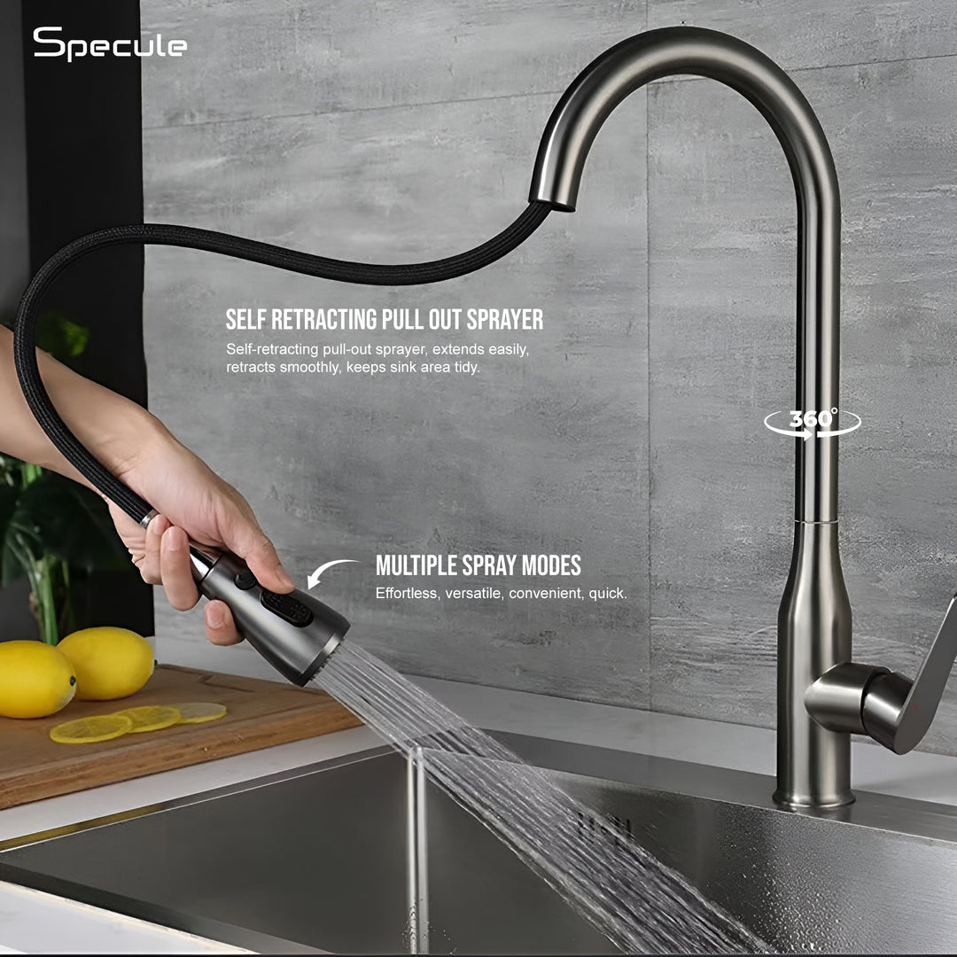 Nexa Dual Flow Pull-out Kitchen Table Mount Mixer Faucet - by Specule