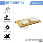 Load image into Gallery viewer, Stellar Stainless Steel Soap Dish With Tumbler Holder (Gold) – by Specule