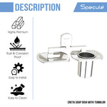Load image into Gallery viewer, Creta Stainless Steel Soap Dish With Tumbler Holder (Chrome) – by Specule