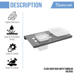 Load image into Gallery viewer, Stellar Stainless Steel Soap Dish With Tumbler Holder (Black) – by Specule