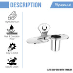 Load image into Gallery viewer, Moon Stainless Steel Soap Dish With Tumbler Holder (Chrome) – by Specule