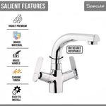Load image into Gallery viewer, Angel Center Hole Wash Basin Mixer Tap with Swivel Spout -by Specule