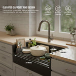 Load image into Gallery viewer, Ash Grey Quartz Single Bowl Kitchen Sink (24 x 18 x 9 Inches)