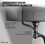 Load image into Gallery viewer, Handmade Silver Piano Smart Kitchen Sink With Pull-down Faucet Set (30 x 18 x 10 Inches) - by Specule