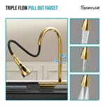 Load image into Gallery viewer, Luxury golden kitchen sink with smart design and faucet – Specule
