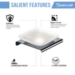 Load image into Gallery viewer, Stellar Stainless Steel and frosted Glass Soap Dish (Black) - by Specule