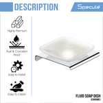 Load image into Gallery viewer, Stellar Stainless Steel and frosted Glass Soap Dish (Chrome) - by Specule